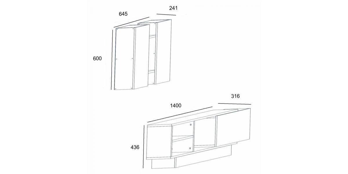 ΣΥΝΘΕΣΗ ΤΗΛΕΟΡΑΣΗΣ HM9106.01 ΦΥΣΙΚΟ ΑΝΘΡΑΚΙ 140x31,6x60Υ εκ.