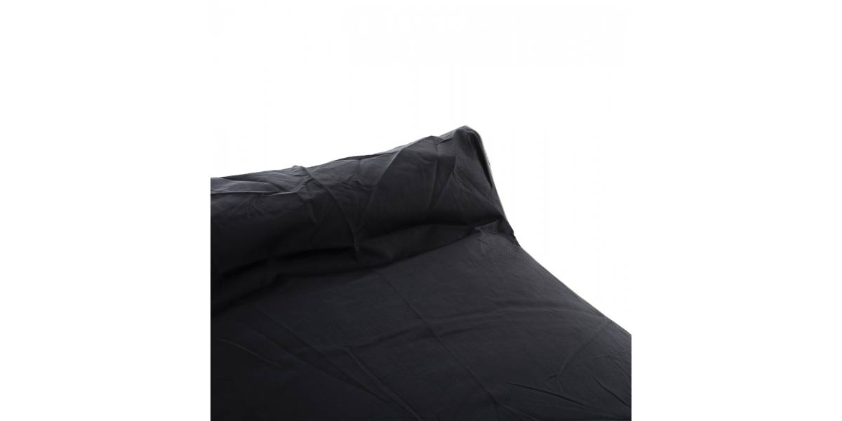 ΠΟΥΦ ZAFER HM5772.02 ΜΕ TEXTILINE ΜΑΥΡΟ ΚΑΙ ΛΕΥΚΟ ΡΕΛΙ 88x128x40-60Υ εκ.