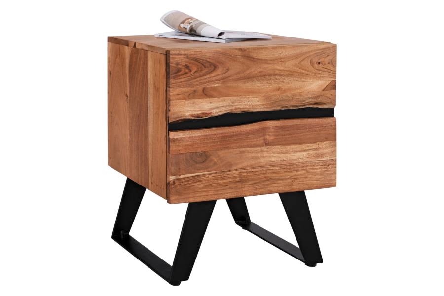 ΚΟΜΟΔΙΝΟ ALICIA HM8360.11 ΑΠΟ ΜΑΣΙΦ ΞΥΛΟ ΑΚΑΚΙΑΣ 45x35x56Yεκ.