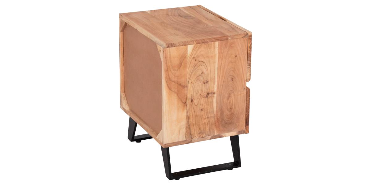 ΚΟΜΟΔΙΝΟ ALICIA HM8360.11 ΑΠΟ ΜΑΣΙΦ ΞΥΛΟ ΑΚΑΚΙΑΣ 45x35x56Yεκ.