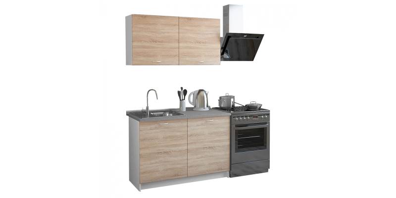 ΣΥΝΘΕΣΗ ΚΟΥΖΙΝΑΣ BLAINE ΜΕΛΑΜΙΝΗ SONAMA-ΛΕΥΚΟ HM2439 120x46-29,2εκ.