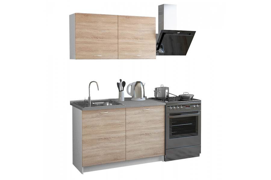 ΣΥΝΘΕΣΗ ΚΟΥΖΙΝΑΣ BLAINE ΜΕΛΑΜΙΝΗ SONAMA-ΛΕΥΚΟ HM2439 120x46-29,2εκ.