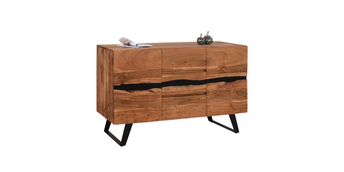 ΜΠΟΥΦΕΣ ΜΕ 3 ΣΥΡΤΑΡΙΑ ALICIA HM8475.11 ΑΠΟ ΜΑΣΙΦ ΞΥΛΟ ΑΚΑΚΙΑΣ 148x44x86Υ εκ.