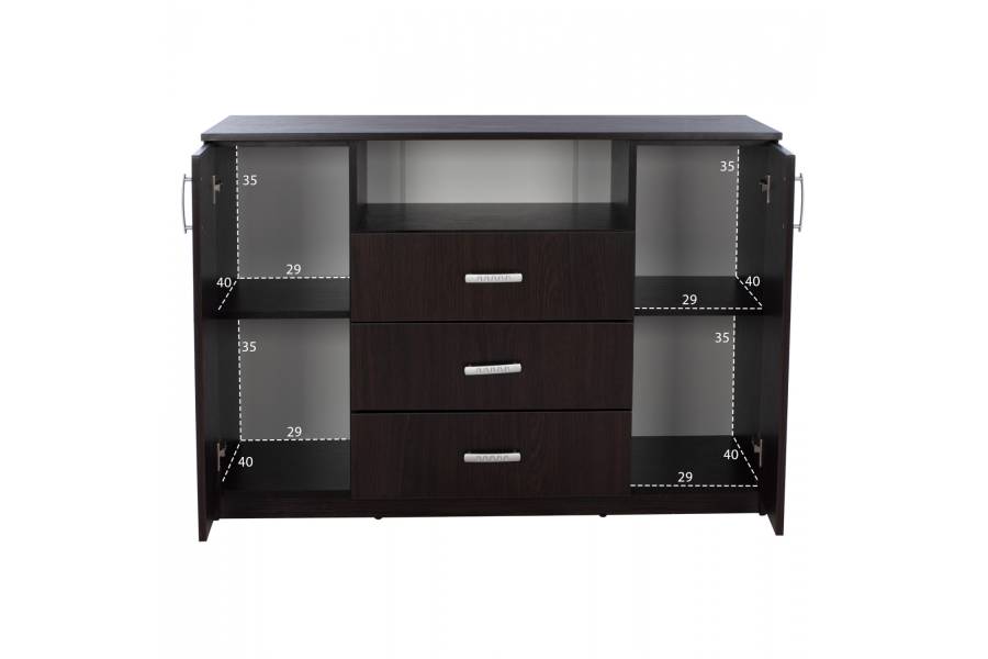 ΜΠΟΥΦΕΣ ΜΕ 2 ΝΤΟΥΛΑΠΙΑ Κ 3 ΣΥΡΤΑΡΙΑ ADLER WENGE HM2430.02 120X45X85Y εκ.