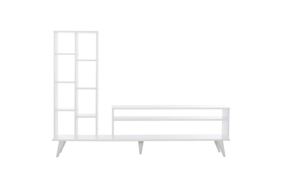 ΣΥΝΘΕΣΗ TΗΛΕΟΡΑΣΗΣ FLETCHER ΛΕΥΚΗ HM9144 180x32x128 εκ.