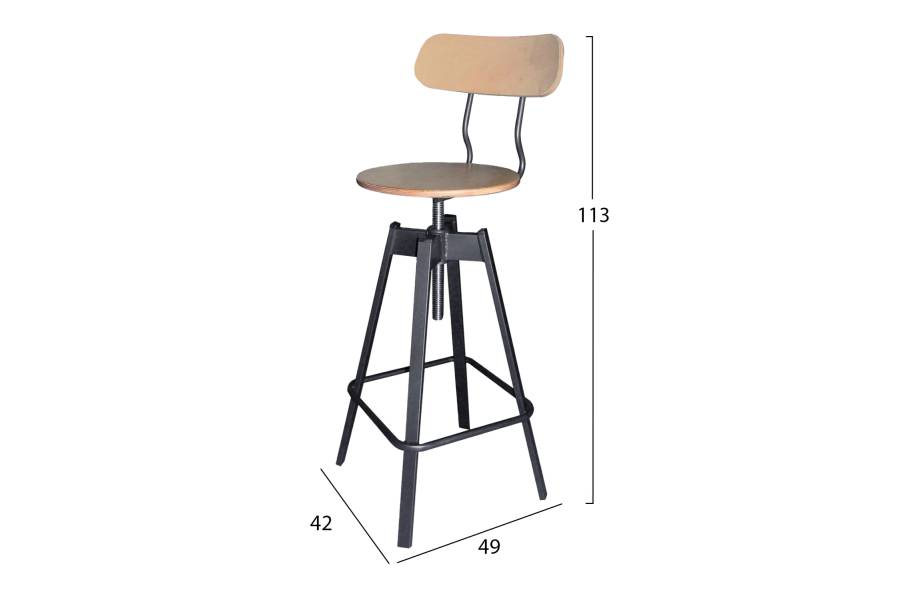 ΣΚΑΜΠΩ ΜΕΤΑΛΛΙΚΟ ΑΝΘΡΑΚΙ ΜΕ ΦΥΣΙΚΟ TS375 42X49X113 εκ.