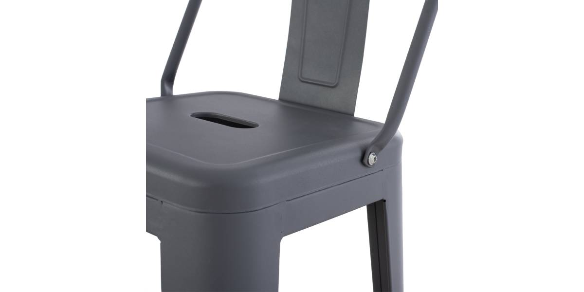 ΣΚΑΜΠΟ BAR ΜΕΤΑΛΛΙΚΟ MELITA ME ΠΛΑΤΗ ΓΚΡΙ HM8643.10 43Χ43Χ100εκ.