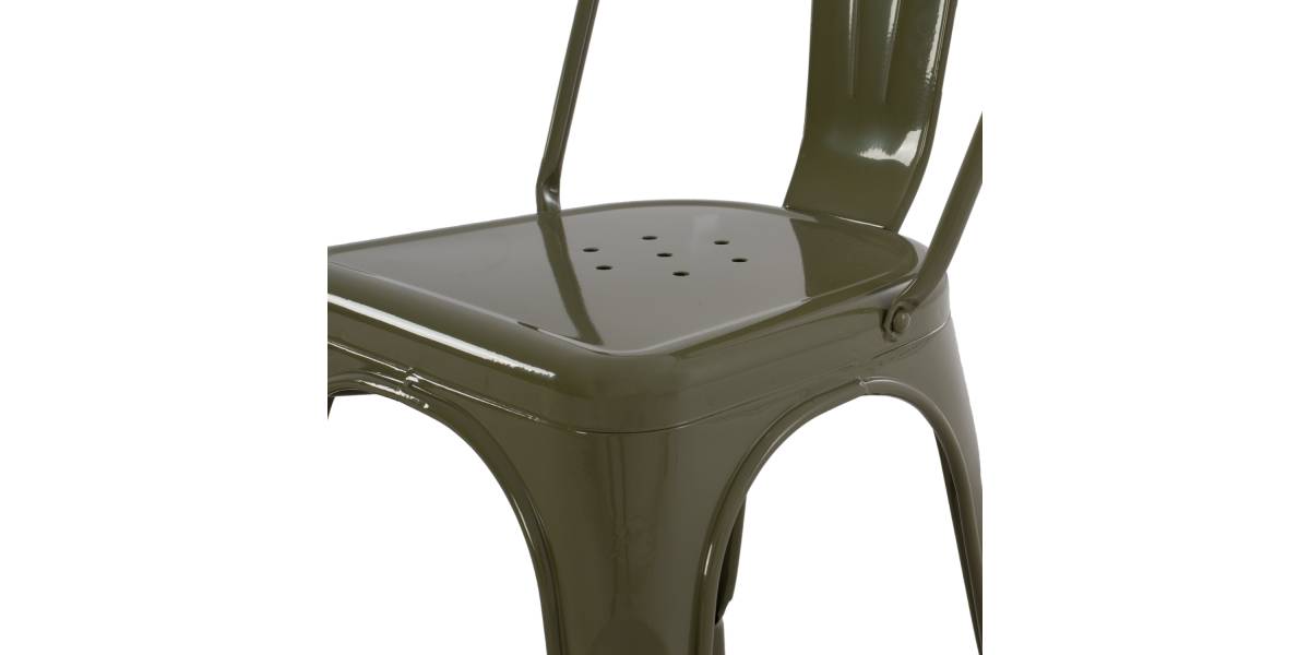 ΚΑΡΕΚΛΑ ΜΕΤΑΛΛΙΚΗ MELITA ΣΕ DARK OLIVE GREEN 43x50x82Y εκ. HM8641.03