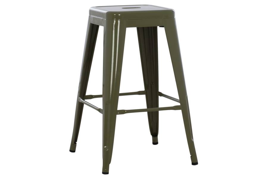 ΣΚΑΜΠΟ ΜΕΣΑΙΟΥ ΥΨΟΥΣ ΜΕΤΑΛΛΙΚΟ HM8573.03 MELITA ΣΕ DARK OLIVE GREEN 43x43x67Yεκ.