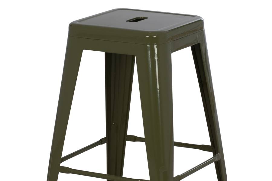 ΣΚΑΜΠΟ ΜΕΣΑΙΟΥ ΥΨΟΥΣ ΜΕΤΑΛΛΙΚΟ HM8573.03 MELITA ΣΕ DARK OLIVE GREEN 43x43x67Yεκ.