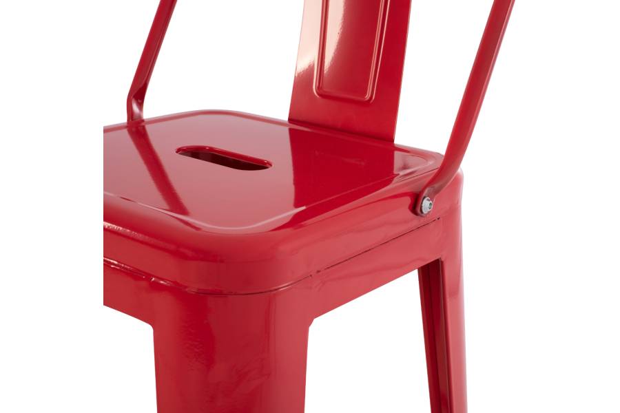 ΣΚΑΜΠΟ BAR ΜΕΤΑΛΛΙΚΟ MELITA ME ΠΛΑΤΗ ΚΟΚΚΙΝΟ HM8643.04 43Χ43Χ100εκ.