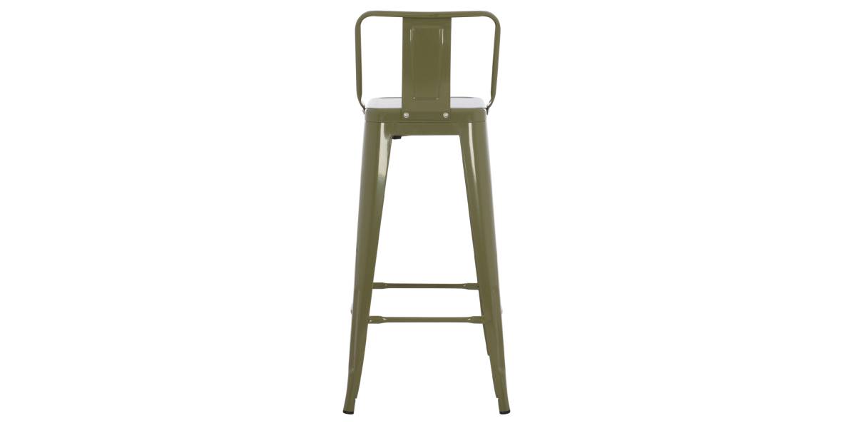 ΣΚΑΜΠΟ BAR ΜΕΤΑΛΛΙΚΟ MELITA ME ΠΛΑΤΗ ΣΕ DARK OLIVE GREEN HM8643.03 43Χ43Χ100εκ.