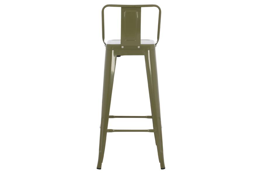 ΣΚΑΜΠΟ BAR ΜΕΤΑΛΛΙΚΟ MELITA ME ΠΛΑΤΗ ΣΕ DARK OLIVE GREEN HM8643.03 43Χ43Χ100εκ.