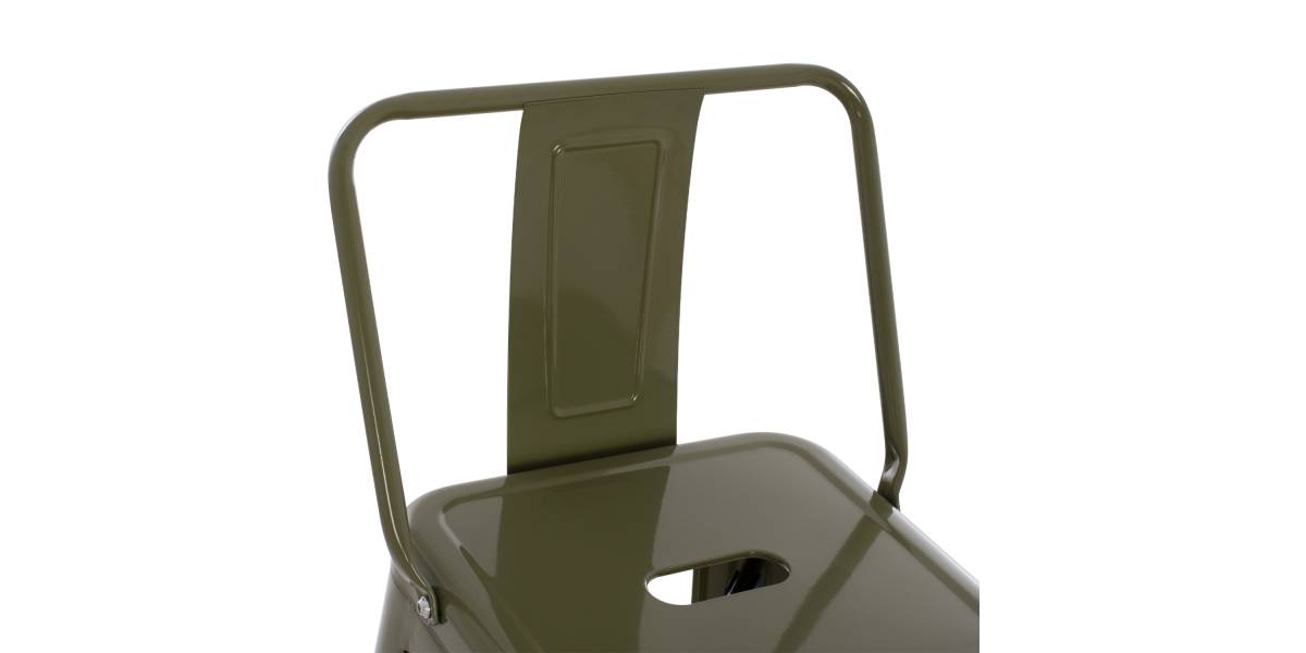ΣΚΑΜΠΟ BAR ΜΕΤΑΛΛΙΚΟ MELITA ME ΠΛΑΤΗ ΣΕ DARK OLIVE GREEN HM8643.03 43Χ43Χ100εκ.