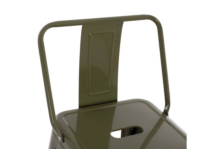 ΣΚΑΜΠΟ BAR ΜΕΤΑΛΛΙΚΟ MELITA ME ΠΛΑΤΗ ΣΕ DARK OLIVE GREEN HM8643.03 43Χ43Χ100εκ.
