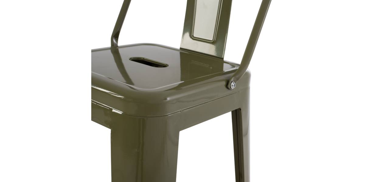ΣΚΑΜΠΟ BAR ΜΕΤΑΛΛΙΚΟ MELITA ME ΠΛΑΤΗ ΣΕ DARK OLIVE GREEN HM8643.03 43Χ43Χ100εκ.
