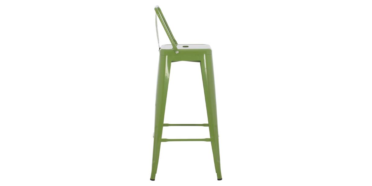 ΣΚΑΜΠΟ BAR ΜΕΤΑΛΛΙΚΟ MELITA ME ΠΛΑΤΗ ΣΕ LIGHT OLIVE GREEN HM8643.13 43Χ43Χ100εκ.