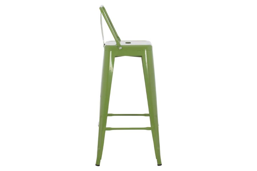 ΣΚΑΜΠΟ BAR ΜΕΤΑΛΛΙΚΟ MELITA ME ΠΛΑΤΗ ΣΕ LIGHT OLIVE GREEN HM8643.13 43Χ43Χ100εκ.