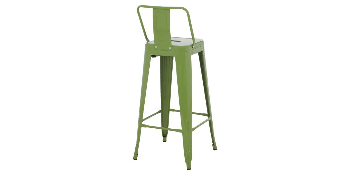 ΣΚΑΜΠΟ BAR ΜΕΤΑΛΛΙΚΟ MELITA ME ΠΛΑΤΗ ΣΕ LIGHT OLIVE GREEN HM8643.13 43Χ43Χ100εκ.