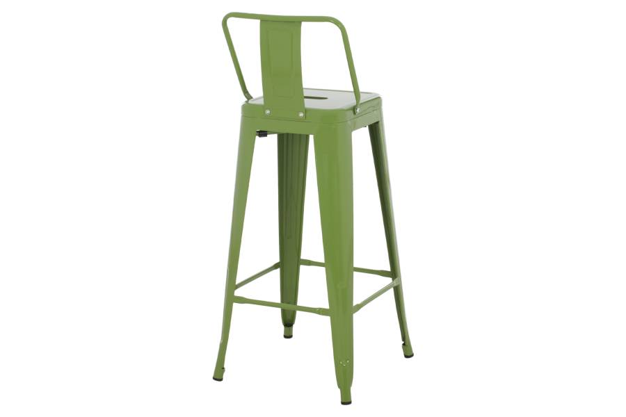 ΣΚΑΜΠΟ BAR ΜΕΤΑΛΛΙΚΟ MELITA ME ΠΛΑΤΗ ΣΕ LIGHT OLIVE GREEN HM8643.13 43Χ43Χ100εκ.