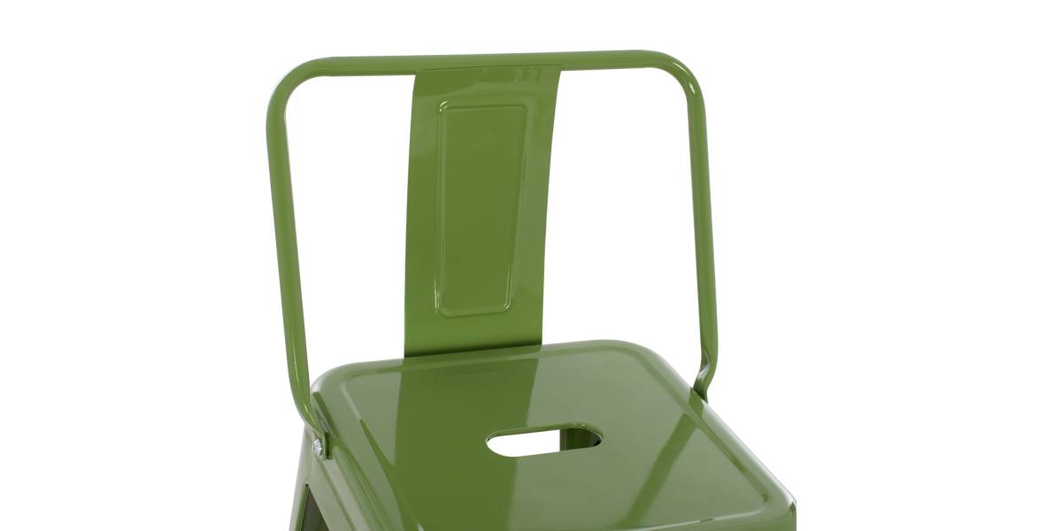 ΣΚΑΜΠΟ BAR ΜΕΤΑΛΛΙΚΟ MELITA ME ΠΛΑΤΗ ΣΕ LIGHT OLIVE GREEN HM8643.13 43Χ43Χ100εκ.