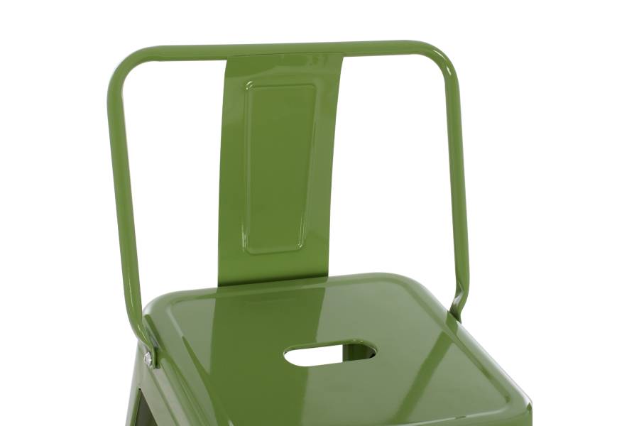 ΣΚΑΜΠΟ BAR ΜΕΤΑΛΛΙΚΟ MELITA ME ΠΛΑΤΗ ΣΕ LIGHT OLIVE GREEN HM8643.13 43Χ43Χ100εκ.