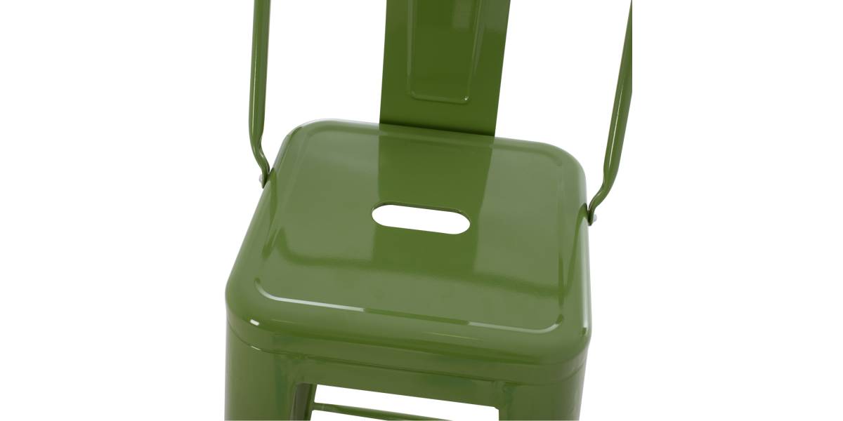 ΣΚΑΜΠΟ BAR ΜΕΤΑΛΛΙΚΟ MELITA ME ΠΛΑΤΗ ΣΕ LIGHT OLIVE GREEN HM8643.13 43Χ43Χ100εκ.