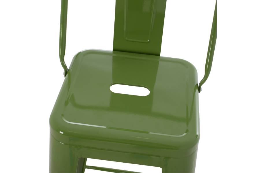 ΣΚΑΜΠΟ BAR ΜΕΤΑΛΛΙΚΟ MELITA ME ΠΛΑΤΗ ΣΕ LIGHT OLIVE GREEN HM8643.13 43Χ43Χ100εκ.