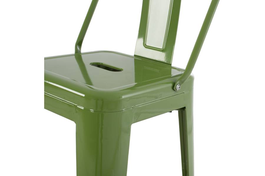 ΣΚΑΜΠΟ BAR ΜΕΤΑΛΛΙΚΟ MELITA ME ΠΛΑΤΗ ΣΕ LIGHT OLIVE GREEN HM8643.13 43Χ43Χ100εκ.