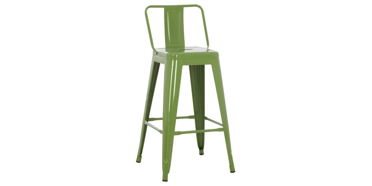 ΣΚΑΜΠΟ ΜΕΣΑΙΟΥ ΥΨΟΥΣ ΜΕΤΑΛΛΙΚΟ MELITA ΣΕ LIGHT OLIVE GREEN HM8574.13 42x42x98 εκ.