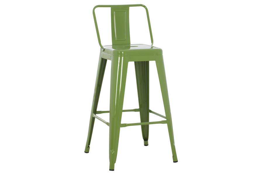 ΣΚΑΜΠΟ ΜΕΣΑΙΟΥ ΥΨΟΥΣ ΜΕΤΑΛΛΙΚΟ MELITA ΣΕ LIGHT OLIVE GREEN HM8574.13 42x42x98 εκ.