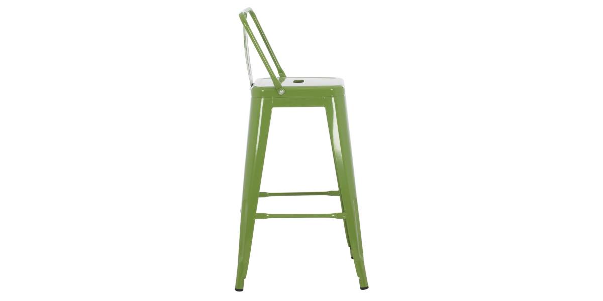 ΣΚΑΜΠΟ ΜΕΣΑΙΟΥ ΥΨΟΥΣ ΜΕΤΑΛΛΙΚΟ MELITA ΣΕ LIGHT OLIVE GREEN HM8574.13 42x42x98 εκ.
