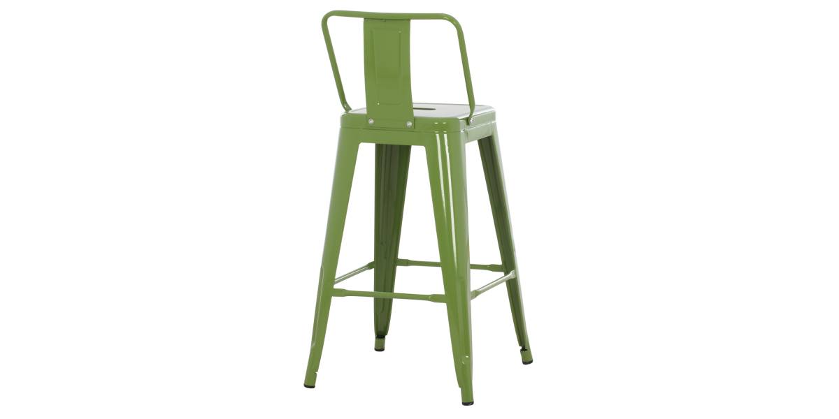 ΣΚΑΜΠΟ ΜΕΣΑΙΟΥ ΥΨΟΥΣ ΜΕΤΑΛΛΙΚΟ MELITA ΣΕ LIGHT OLIVE GREEN HM8574.13 42x42x98 εκ.