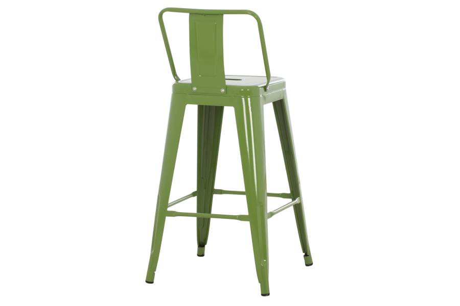 ΣΚΑΜΠΟ ΜΕΣΑΙΟΥ ΥΨΟΥΣ ΜΕΤΑΛΛΙΚΟ MELITA ΣΕ LIGHT OLIVE GREEN HM8574.13 42x42x98 εκ.