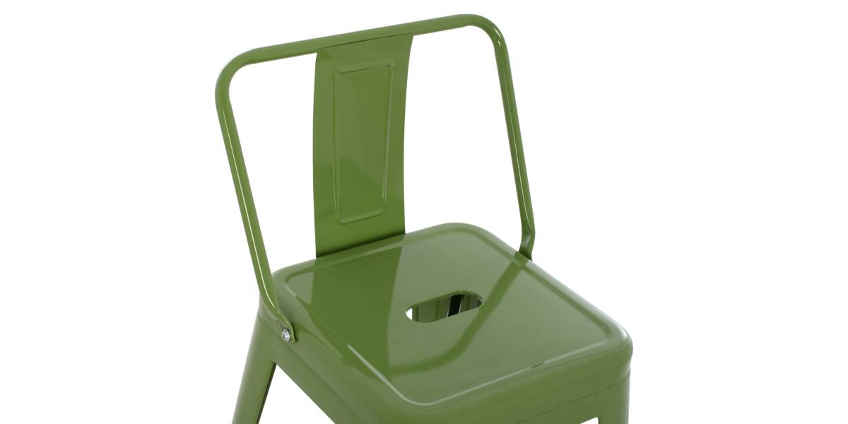 ΣΚΑΜΠΟ ΜΕΣΑΙΟΥ ΥΨΟΥΣ ΜΕΤΑΛΛΙΚΟ MELITA ΣΕ LIGHT OLIVE GREEN HM8574.13 42x42x98 εκ.