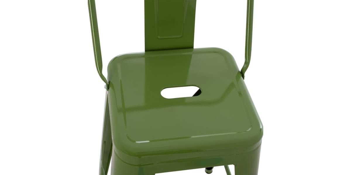 ΣΚΑΜΠΟ ΜΕΣΑΙΟΥ ΥΨΟΥΣ ΜΕΤΑΛΛΙΚΟ MELITA ΣΕ LIGHT OLIVE GREEN HM8574.13 42x42x98 εκ.