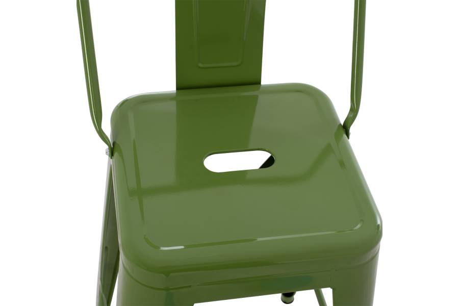 ΣΚΑΜΠΟ ΜΕΣΑΙΟΥ ΥΨΟΥΣ ΜΕΤΑΛΛΙΚΟ MELITA ΣΕ LIGHT OLIVE GREEN HM8574.13 42x42x98 εκ.