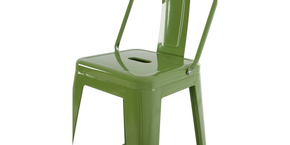 ΣΚΑΜΠΟ ΜΕΣΑΙΟΥ ΥΨΟΥΣ ΜΕΤΑΛΛΙΚΟ MELITA ΣΕ LIGHT OLIVE GREEN HM8574.13 42x42x98 εκ.