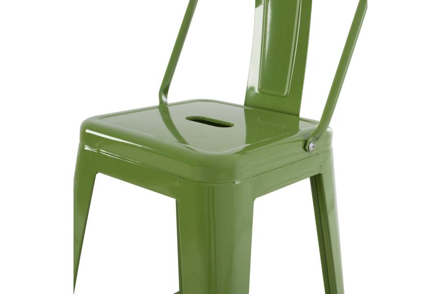 ΣΚΑΜΠΟ ΜΕΣΑΙΟΥ ΥΨΟΥΣ ΜΕΤΑΛΛΙΚΟ MELITA ΣΕ LIGHT OLIVE GREEN HM8574.13 42x42x98 εκ.