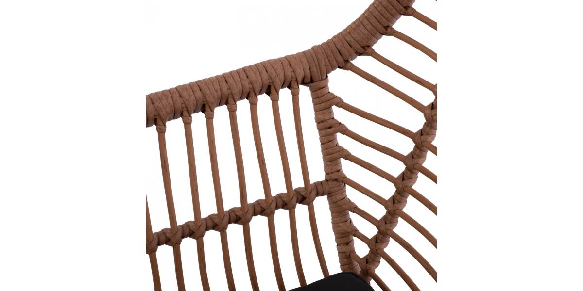 ΣΕΤ ΣΑΛΟΝΙ 4ΤΜΧ ΜΕΤΑΛΛΙΚΟ ΜΕ WICKER ΣΚΟΥΡΟ ΓΚΡΙ - ΜΠΕΖ HM5530