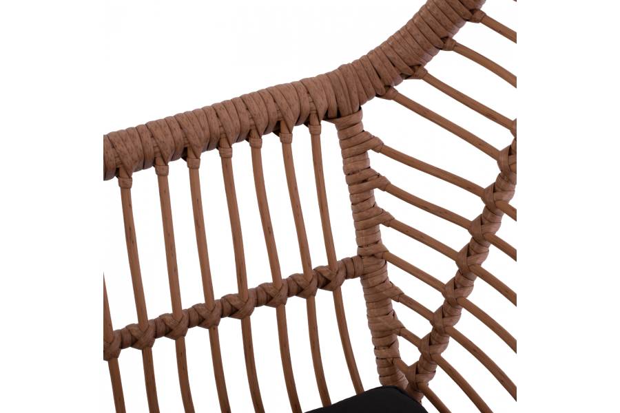 ΣΕΤ ΣΑΛΟΝΙ 4ΤΜΧ ΜΕΤΑΛΛΙΚΟ ΜΕ WICKER ΣΚΟΥΡΟ ΓΚΡΙ - ΜΠΕΖ HM5530