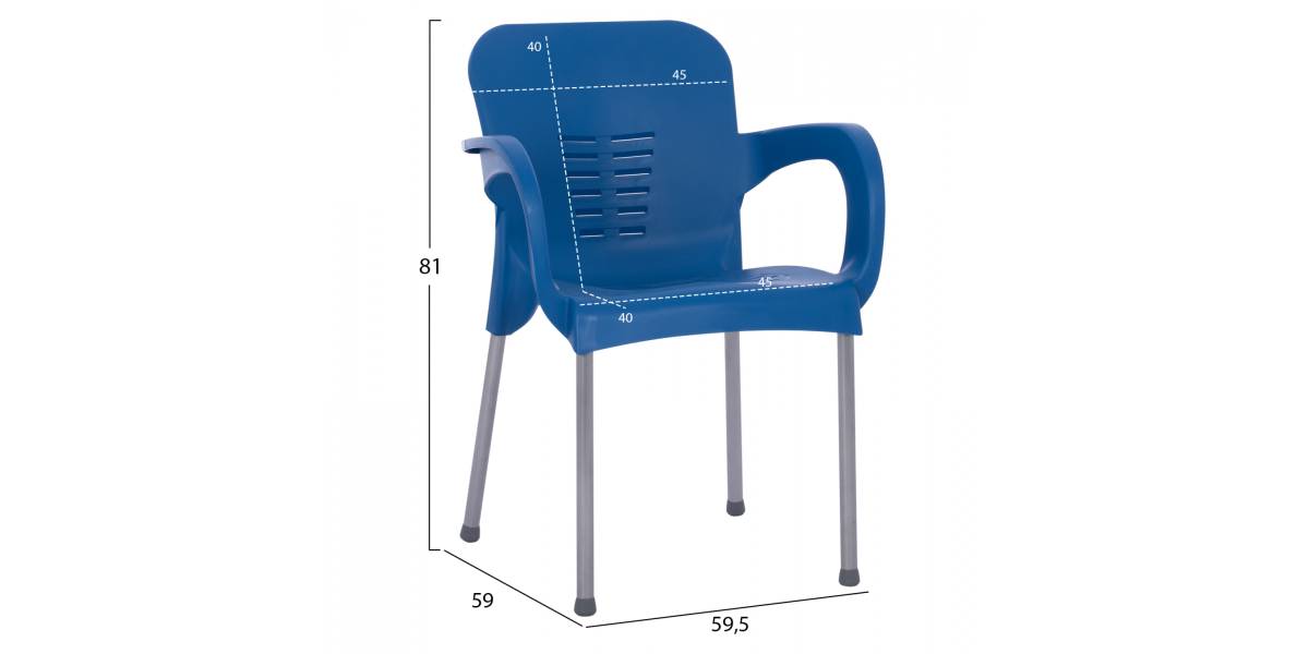 ΠΟΛΥΘΡΟΝΑ ΠΟΛΥΠΡΟΠΥΛΕΝΙΟΥ RECYCLED KAREK HM5592.18 ΜΠΛΕ ΧΡΩΜΑ 59x58x81Y