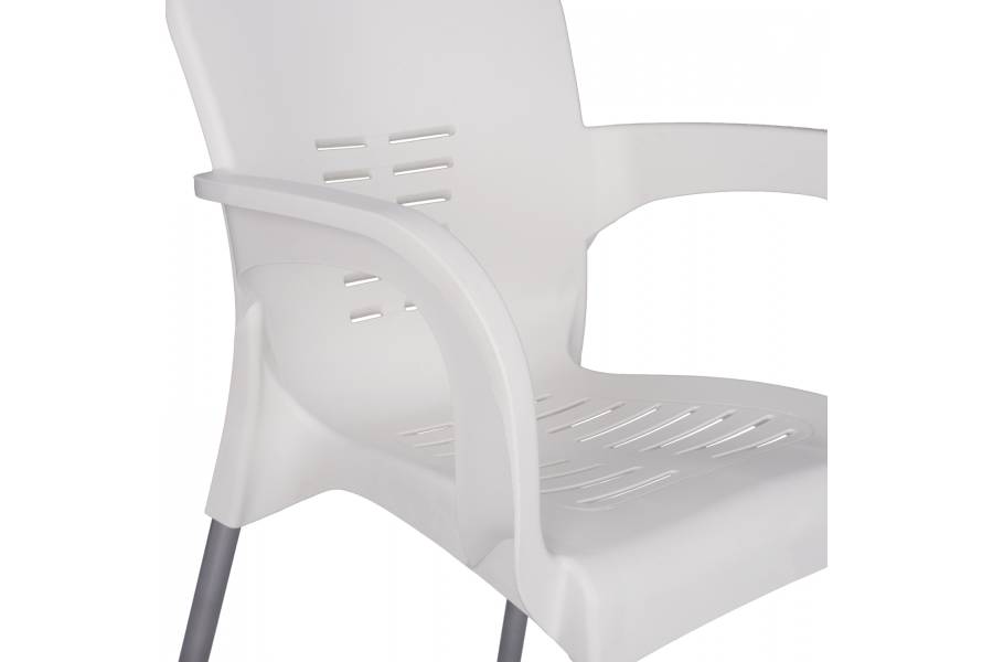 ΠΟΛΥΘΡΟΝΑ ΠΟΛΥΠΡΟΠΥΛΕΝΙΟΥ RECYCLED KAREK HM5592.11 ΛΕΥΚΟ ΧΡΩΜΑ 59,5x59x81Y εκ.