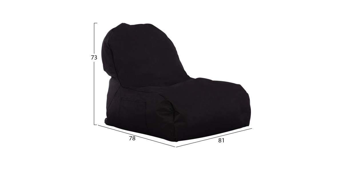 ΠΟΥΦ CLOUD ΑΔΙΑΒΡΟΧΗ ΠΟΛΥΘΡΟΝΑ HM5112.04 ΜΑΥΡΗ ΜΕ UV PROTECTION 81x78x73 εκ.