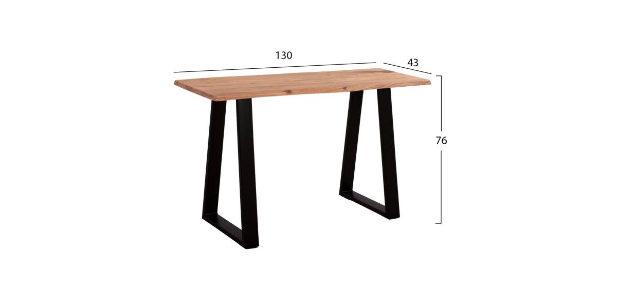 ΤΡΑΠΕΖΙ ΚΟΝΣΟΛΑ SOFIA SLIM HM8503.11 ΜΑΣΙΦ ΞΥΛΟ ΑΚΑΚΙΑΣ ΦΥΣΙΚΟ 130X45X76Υεκ.