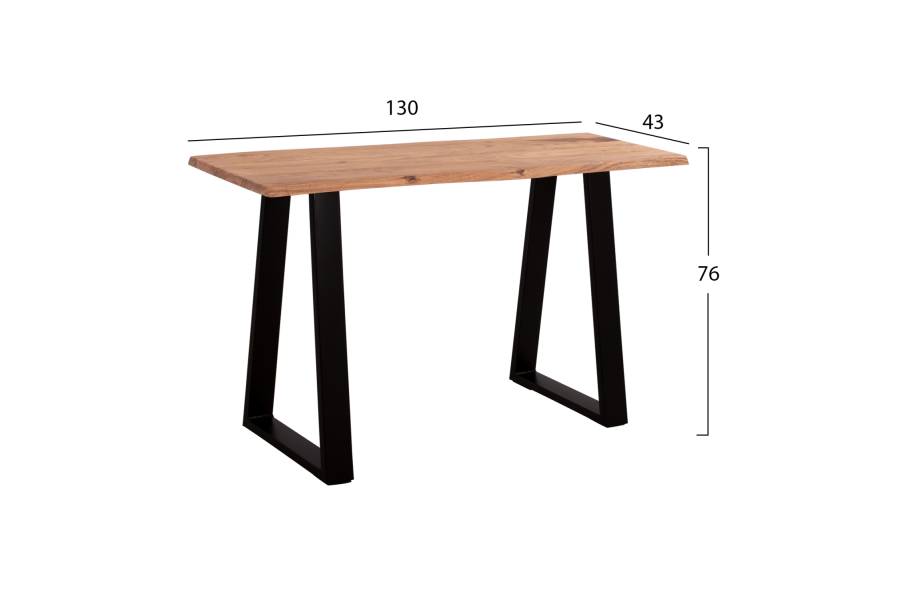 ΤΡΑΠΕΖΙ ΚΟΝΣΟΛΑ SOFIA SLIM HM8503.11 ΜΑΣΙΦ ΞΥΛΟ ΑΚΑΚΙΑΣ ΦΥΣΙΚΟ 130X45X76Υεκ.