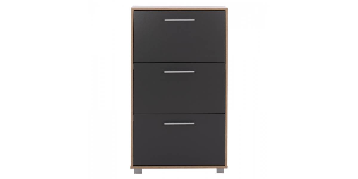 ΠΑΠΟΥΤΣΟΘΗΚΗ ΞΥΛΙΝΗ DAVINA HM2221.04 SONAMA-ΓΚΡΙ 3ΘΕΣΕΩΝ 62Χ24Χ110Υεκ