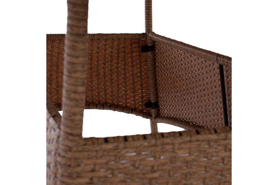 ΤΡΑΠΕΖΙ ΜΕΤΑΛΛΙΚΟ MINSK RATTAN ΜΠΕΖ ΚΑΦΕ HM5507.02 150x90x75 εκ.