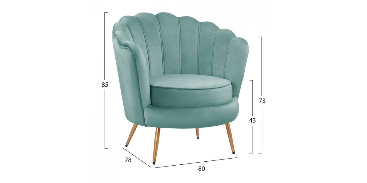ΠΟΛΥΘΡΟΝΑ COQUILLE ΑΠΟ ΒΕΛΟΥΔΟ ΦΥΣΤΙΚΙ HM8493.07 80x78x85Y εκ.