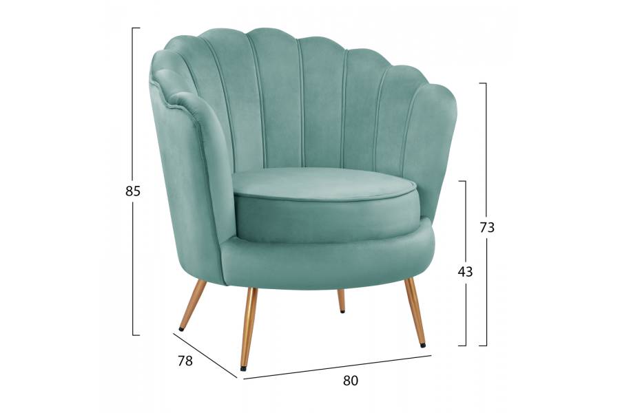 ΠΟΛΥΘΡΟΝΑ COQUILLE ΑΠΟ ΒΕΛΟΥΔΟ ΦΥΣΤΙΚΙ HM8493.07 80x78x85Y εκ.